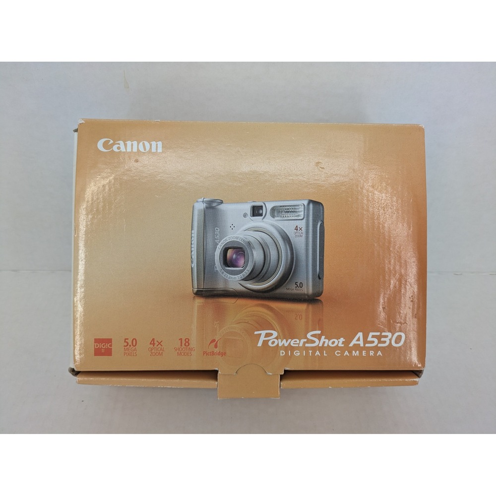 Canon PowerShot A530 Digital Camera Silver 5.0MP 4x Zoom PC1184 & Case TESTED - Picture 13 of 17